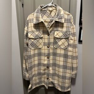 Plaid Button-Up Shacket
